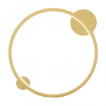 &Scaron;viestuvas lubų ir sienų Milagro Saturno ML8859, LED, 4000 &deg;K, 1 x 25 W, aukso sp.