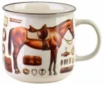 Puodelis AffekDesign Norman, ruda sp./smėlio sp., 0.450 l