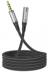 Kabelis Hoco UPA20 3.5 mm female, 3.5 mm male, 1 m, juoda sp.
