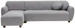 Kampinė sofa Hanah Home Eddy CHL-3R, &scaron;viesiai pilka sp., kairinė, 273 x 93 cm x 86 cm