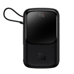 Ne&scaron;iojamas įkroviklis (Power bank) Baseus Qpow Pro, 10000 mAh, 20 W, juoda sp.