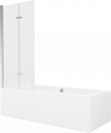 Vonia su sienele, laisvai pastatoma Mexen Cube, 170 cm x 80 cm x 39 cm, stačiakampis, balta