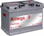 Akumuliatorius A-mega Premium 5, 12 V, 75 Ah, 720 A