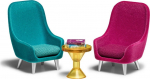 Lėlių namo baldas, rinkinys Lundby Armchair 18262, įvairių spalvų