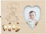 Nuotraukų rėmelis KPH Baby's Led Heart, 20 cm x 18 cm, &scaron;viesiai ruda sp.