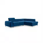 Kampinė sofa Laurence Monolith 77, tamsiai mėlyna sp., de&scaron;ininė, 205 x 278 cm x 92 cm