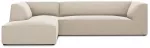 Kampinė sofa Micadoni Home Ruby 4 Seats, &scaron;viesiai ruda sp., kairinė, 273 x 180 cm x 69 cm
