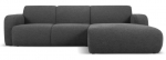 Kampinė sofa Micadoni Home Molino Boucle, tamsiai pilka sp., de&scaron;ininė, 250 x 170 cm x 72 cm