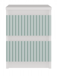 Naktinis staliukas Malwa M2 Arteso, balta sp./mėtinė (mint) sp., 40 cm x 30 cm x 30 cm