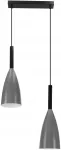 &Scaron;viestuvas lubų Candellux Lighting Flen 50159253, E27, 2 x 40 W, pilka sp. / pilka sp.