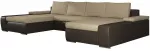 Kampinė sofa Marino Berlin 03, Soft 66, &scaron;viesiai ruda sp./tamsiai ruda sp., 200 x 363 cm x 88 cm
