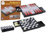 Stalo žaidimų rinkinys Lean Toys Backgammon & Chess & Checkers 3in1, įvairių spalvų
