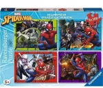 Dėlionė 4in1 Ravensburger Marvel Spider-Man, 26 cm x 32 cm, 400 vnt., įvairių spalvų