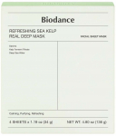 Veido kaukių rinkinys Biodance Real Deep Refreshing Sea Kelp, 34 g, 4 vnt.
