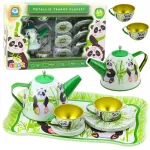 Žaislinis arbatos rinkinys, - Lean Toys Panda, žalia sp.