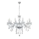 Kri&scaron;tolinis sietynas kabinamas Candellux Lighting Cristallo 30-30351, E14, 10 x 40 W, skaidri sp. / chromo sp.