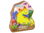 Dėlionė Dinosaur World, 50 cm x 34 cm, 48 vnt., įvairių spalvų