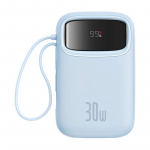 Ne&scaron;iojamas įkroviklis (Power bank) Baseus QPow 2, 10000 mAh, 30 W, žydra sp.