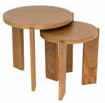 Kavos staliukų komplektas Homla Tabula, ruda sp., 40 - 50 cm x 50 cm x 40 - 45 cm, 2 vnt.