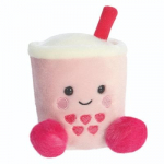 Pliu&scaron;inis žaislas Aurora Palm Pals Boba Tea, rožinė sp., 11 cm