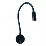 &Scaron;viestuvas sieninis CristalRecord 43-234-30-180, LED, 3000 &deg;K, 1 x 3 W, juoda sp. / juoda sp.