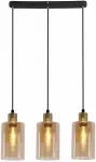 &Scaron;viestuvas lubų Candellux Lighting Doppio 33-51615, E14, 3 x 40 W, gintaro sp. / juoda sp.