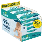 Drėgnos servetėlės kūdikiams Pampers Aqua, 1200 vnt.