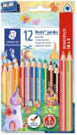 Spalvoti pie&scaron;tukai Staedtler Noris Jumbo, 12 vnt.