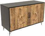 Komoda Kalune Design Jupiter, antracito sp./pu&scaron;ies sp, 77 cm x 40 cm x 100 cm