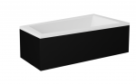 Vonia, laisvai pastatoma Besco Intima, 90 cm x 160 cm x 41.5 cm, de&scaron;ininė, balta sp./juoda sp.
