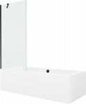 Vonia su sienele, laisvai pastatoma Mexen Cube, 170 cm x 80 cm x 39 cm, stačiakampis, skaidri/balta