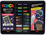 Universalių žymeklių rinkinys Posca Groovy Colours, vienpusiai, įvairių spalvų, 20 vnt.