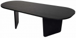 Kavos staliukas Nordure Ovalis, juodmedis sp., 65 cm x 130 cm x 40 cm