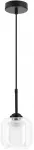 &Scaron;viestuvas lubų Candellux Lighting Estima 31-58102, E27, 1 x 40 W, skaidri sp. / juoda sp., 14 x 14 cm