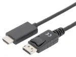 Laidas Assmann AK-340303-020-S HDMI male, Display port male, 2 m, juoda sp.