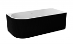 Vonia, laisvai pastatoma Besco Denaya Black&White, 170 cm x 78 cm x 58 cm, de&scaron;ininė, balta sp./juoda sp.