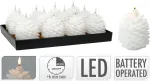 Kalėdinė dekoracija su LED ap&scaron;vietimu, 13 cm, balta sp.
