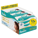 Drėgnos servetėlės kūdikiams Pampers Aqua Soft Touch, 720 vnt.