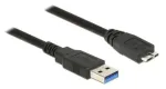 Laidas Delock USB to USB-micro USB 3.0 male, Micro USB male, 1 m, juoda sp.