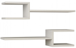 Sieninė lentyna Kalune Design Fork 855DTE1662, balta sp., 17.5 cm x 22 cm x 75 cm