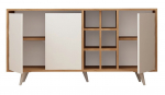 Komoda Kalune Design Seria, ąžuolo sp./balta sp., 86 cm x 140 cm x 40 cm