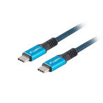 Kabelis Lanberg CA-CMCM-45CU-0005-BK USB Type-C, USB Type C, 0.5 m, mėlyna sp.