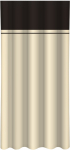 Naktinė užuolaida ZMH-151, kreminė sp./tamsiai ruda sp., 160 cm x 250 cm