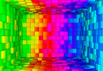 Fototapetas Artgeist Rainbow Cube, 70 cm x 70 cm