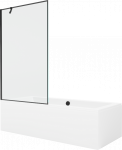 Vonia su sienele, laisvai pastatoma Mexen Cube, 170 cm x 80 cm x 39 cm, stačiakampis, balta