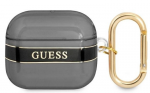 Ausinių dėklas Guess GUA3HHTSK Apple AirPods 3, juoda sp./pilka sp.