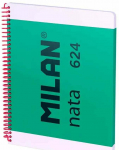 Sąsiuvinis Milan Nata 624 57043E80GR, langeliais, A4, 80 lapų, Žalia sp.