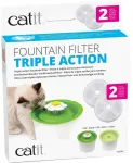 Filtras gertuvei Catit Triple Action, 14 cm x 14 cm, 2 vnt., balta sp.