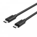 Laidas Unitek Y-C477BK, USB Type C, 100 cm, juoda sp.
