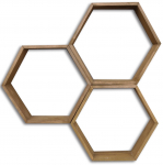 Sieninė lentyna Kalune Design HEX001, rie&scaron;uto sp., 40 cm x 10 cm x 40 cm